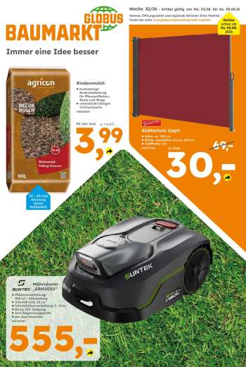 Prospekte Globus Baumarkt - 3.08.2026 - 8.08.2026.