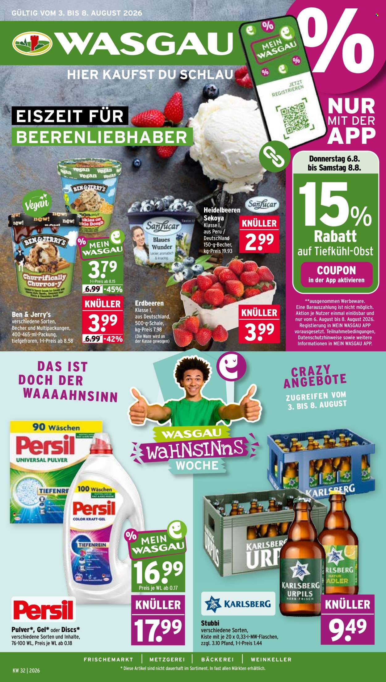 Wasgau Prospekte  - 3.08.2026 - 8.08.2026. Seite 1