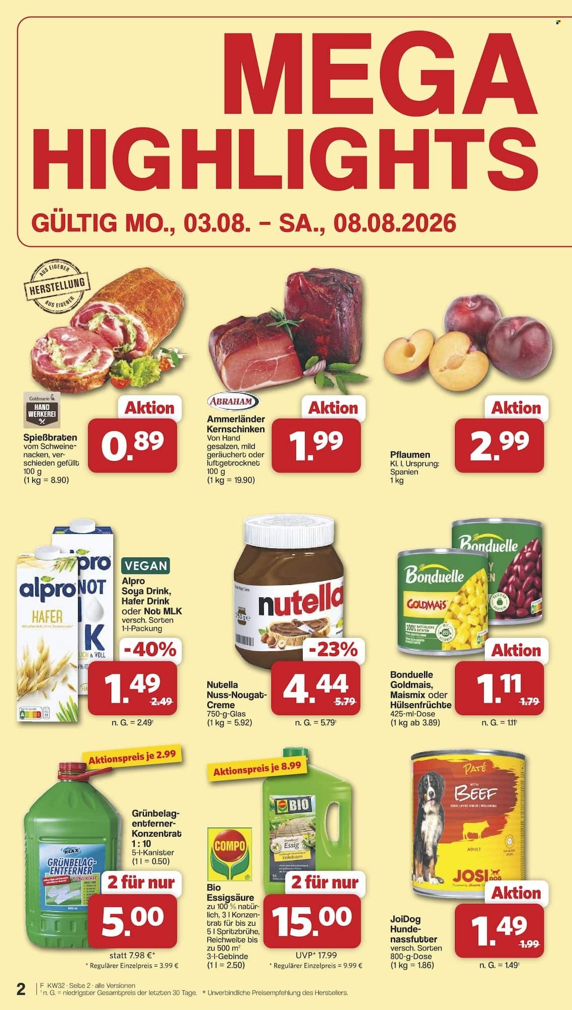 famila Prospekte  - 3.08.2026 - 8.08.2026. Seite 2