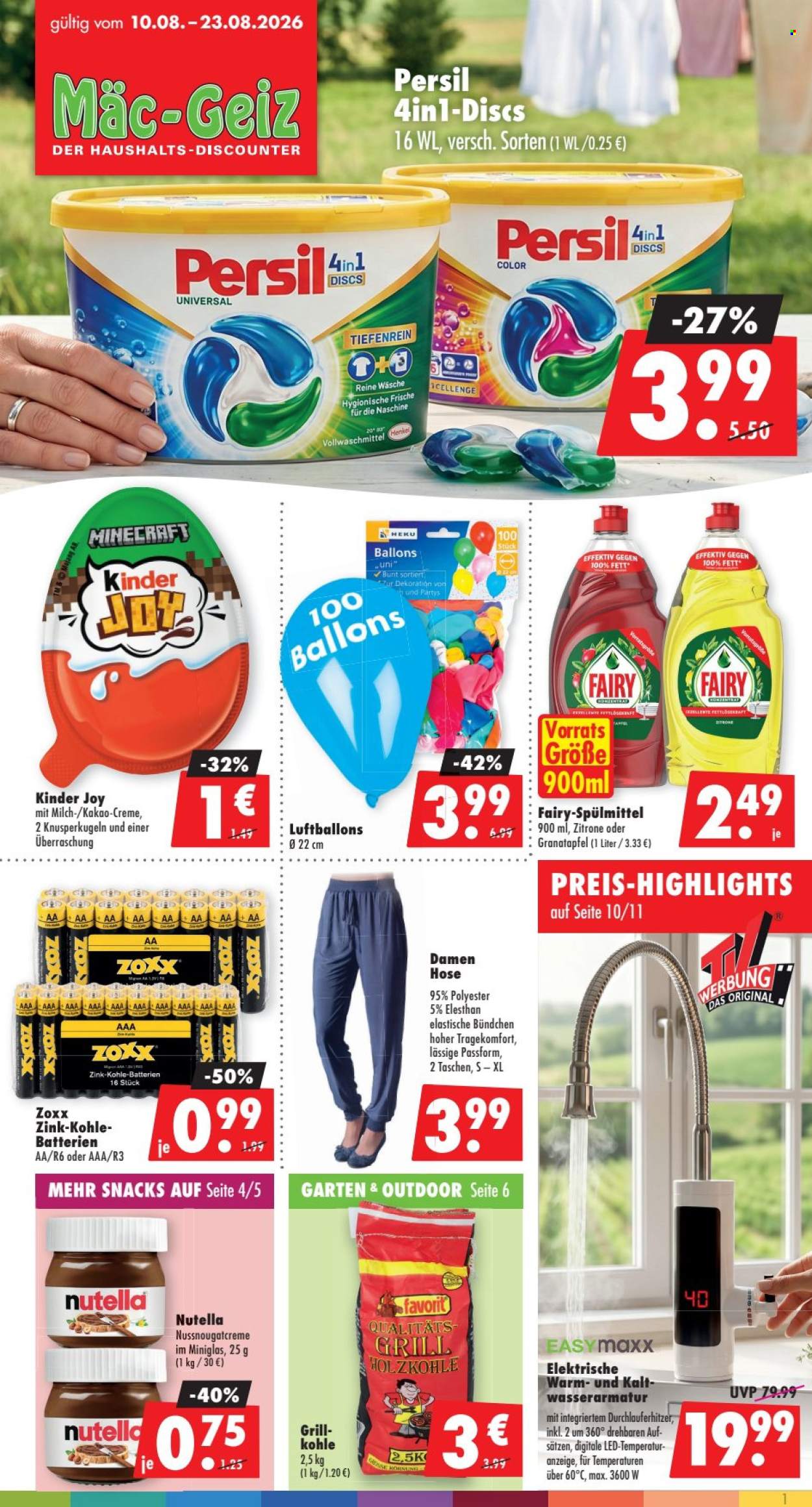 Mäc-Geiz Prospekte  - 10.08.2026 - 10.08.2026. Seite 1