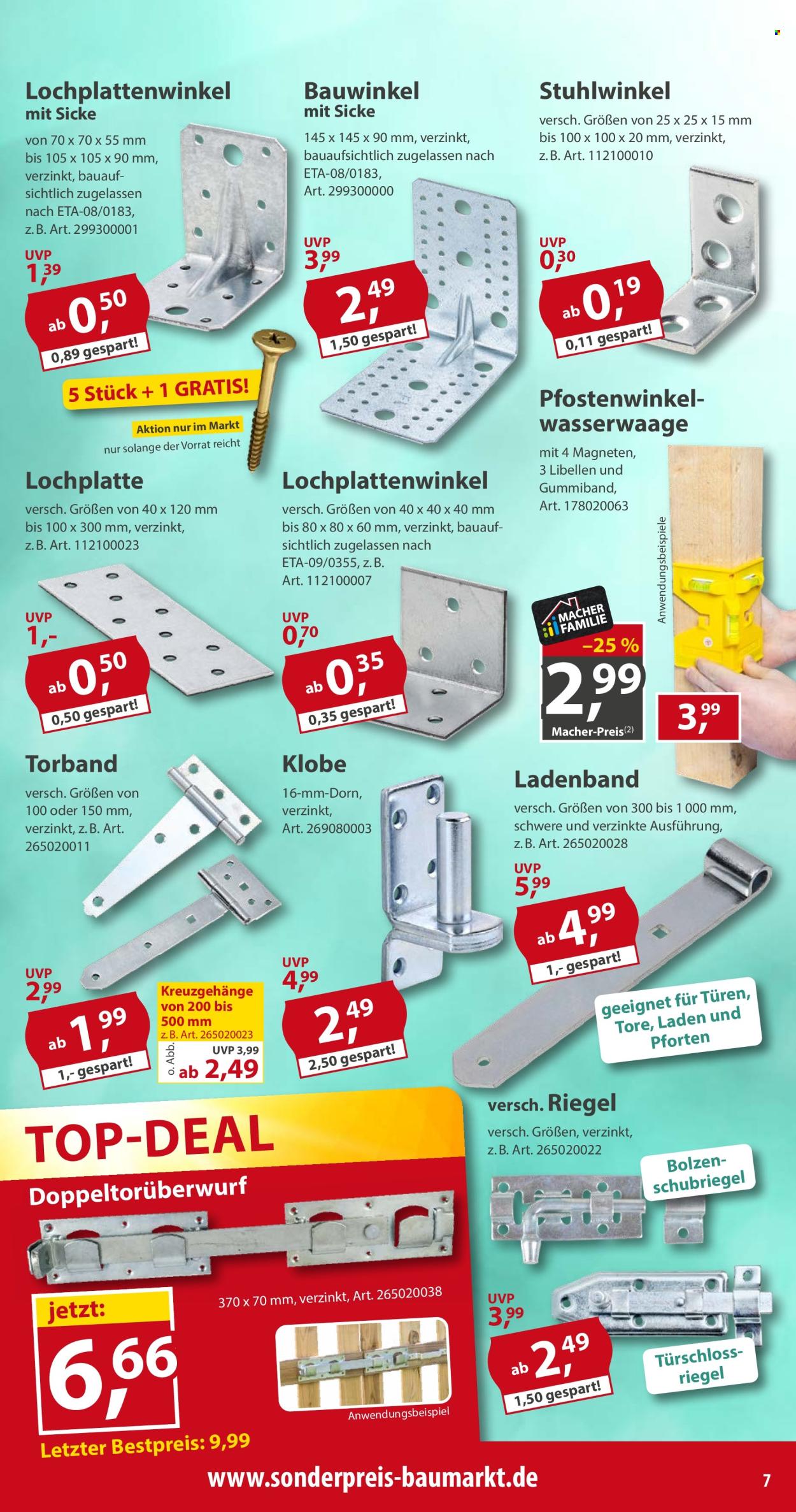 Sonderpreis-Baumarkt Prospekte  - 15.08.2026 - 21.08.2026. Seite 7