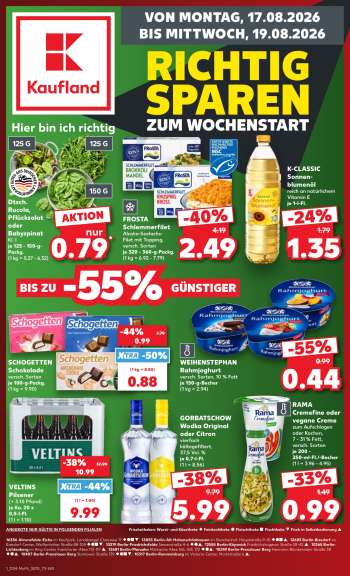 Prospekte Kaufland - 17.08.2026 - 19.08.2026.