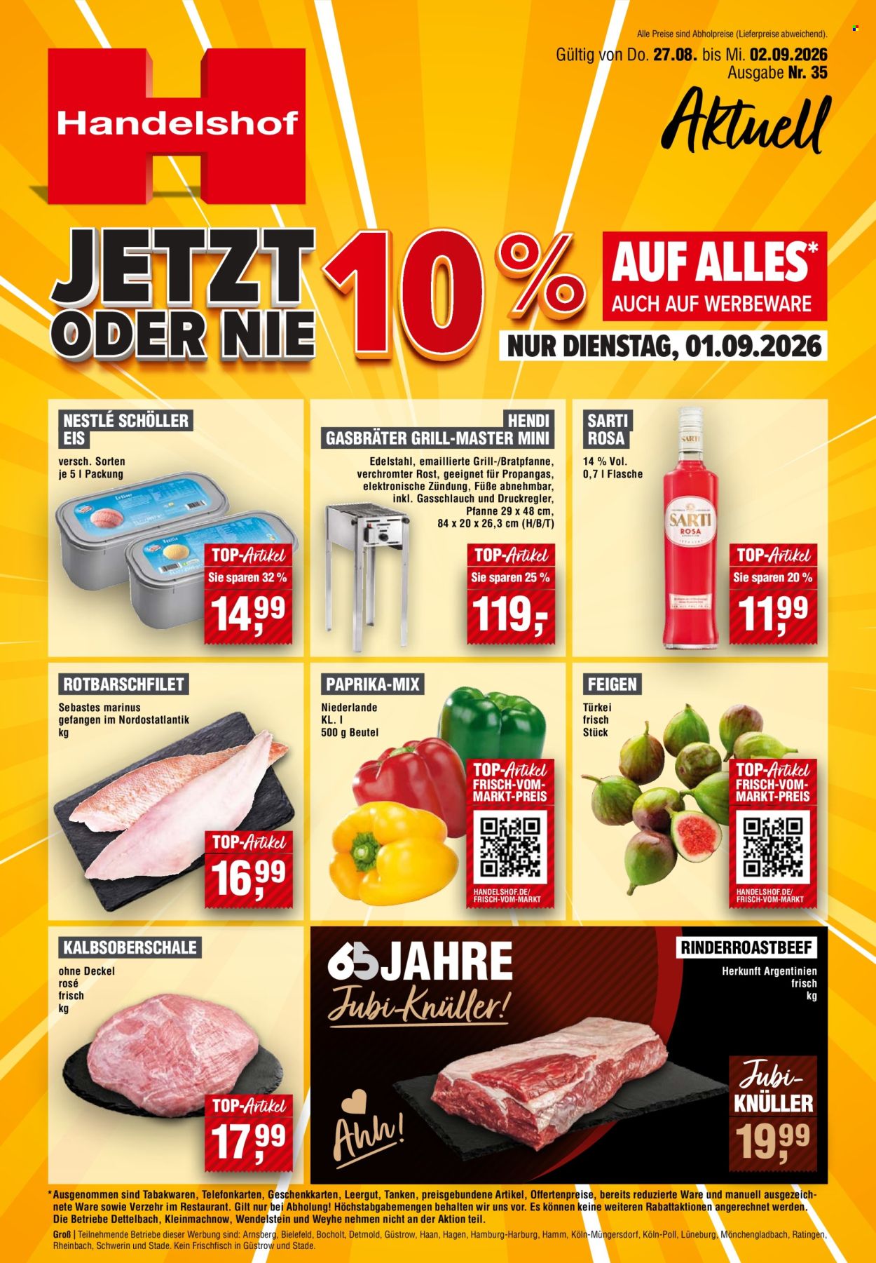 Handelshof Prospekte  - 27.08.2026 - 2.09.2026. Seite 1