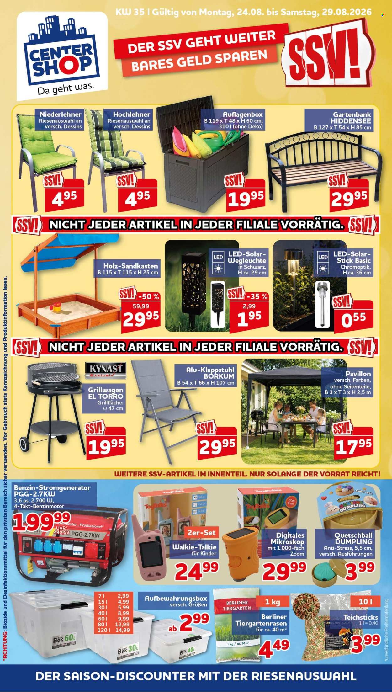 CENTERSHOP Prospekte  - 24.08.2026 - 29.08.2026. Seite 1