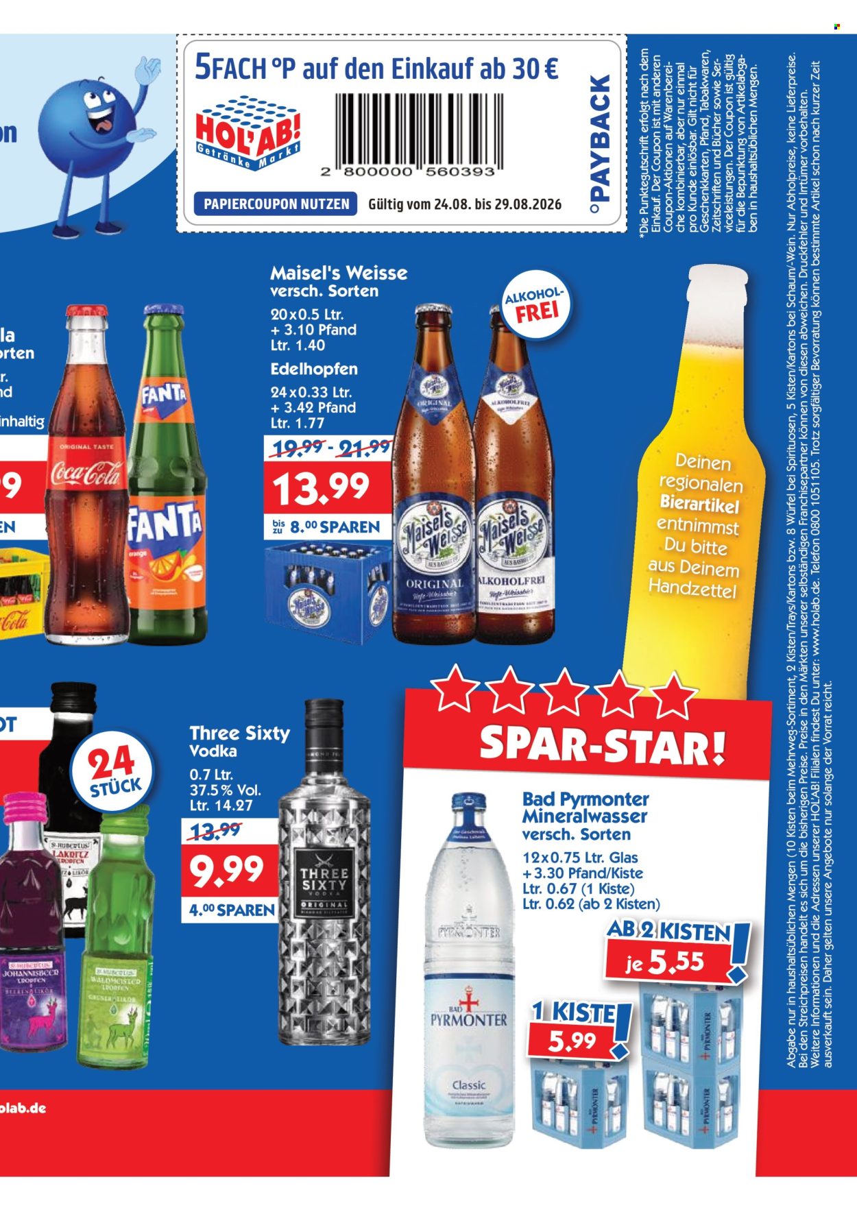 Hol'ab! Getränkemarkt Prospekte  - 24.08.2026 - 29.08.2026. Seite 3