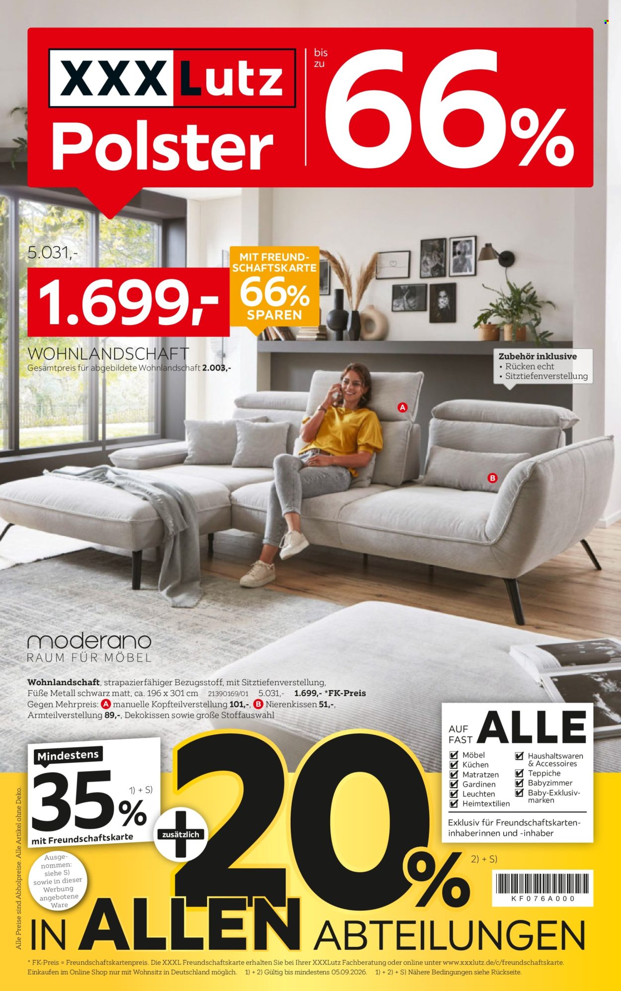 XXXLutz Prospekte  - 22.08.2026 - 5.09.2026. Seite 1