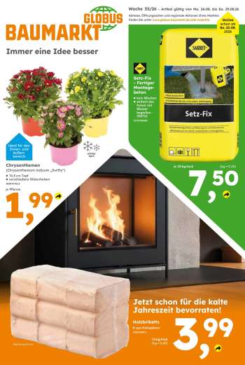 Prospekte Globus Baumarkt - 24.08.2026 - 29.08.2026.