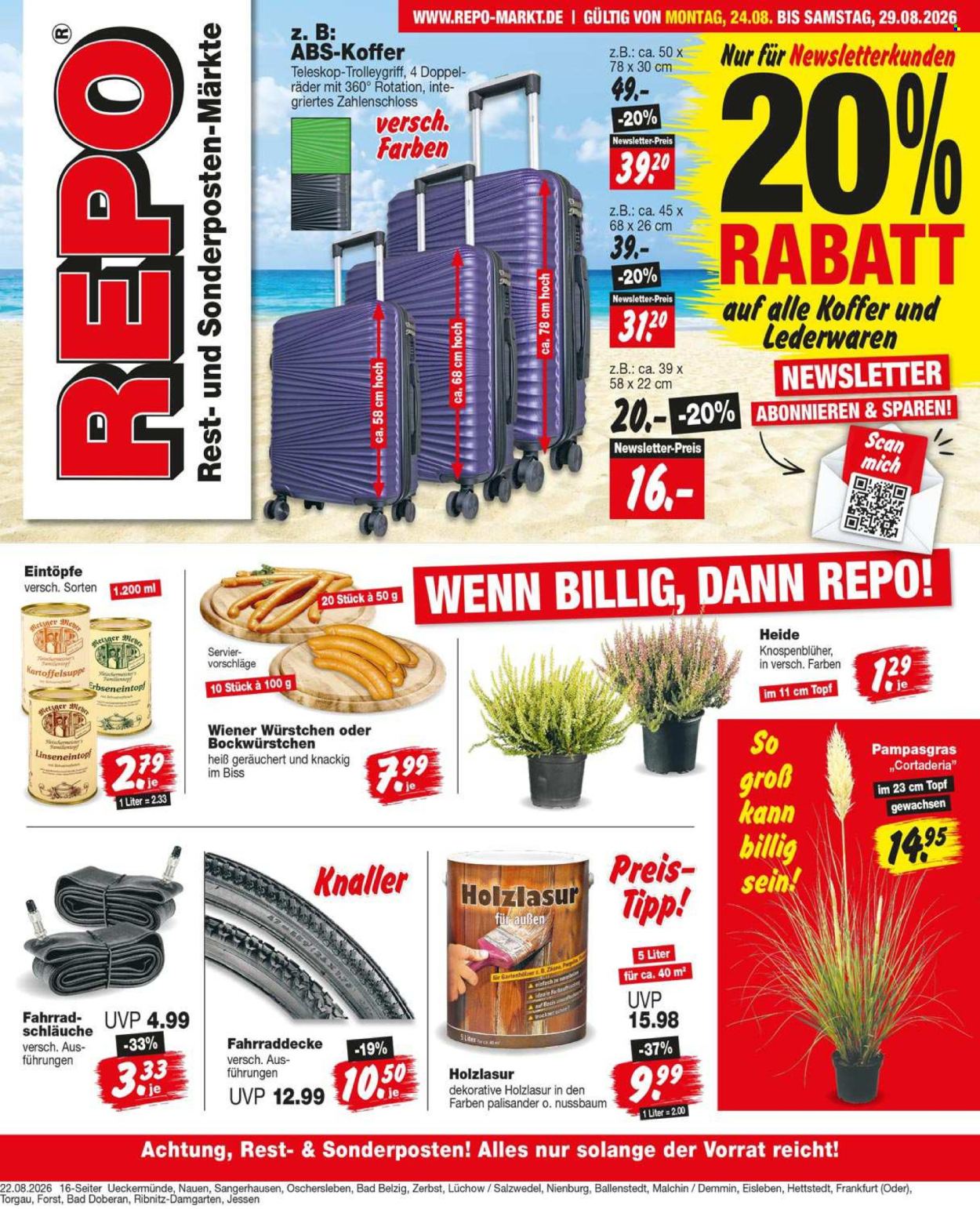 Repo Prospekte  - 24.08.2026 - 29.08.2026. Seite 1