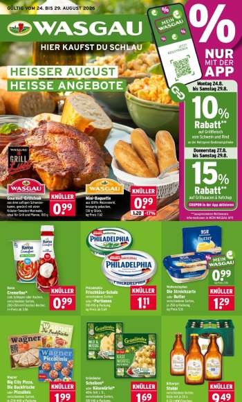 Prospekte Wasgau - 24.08.2026 - 29.08.2026.