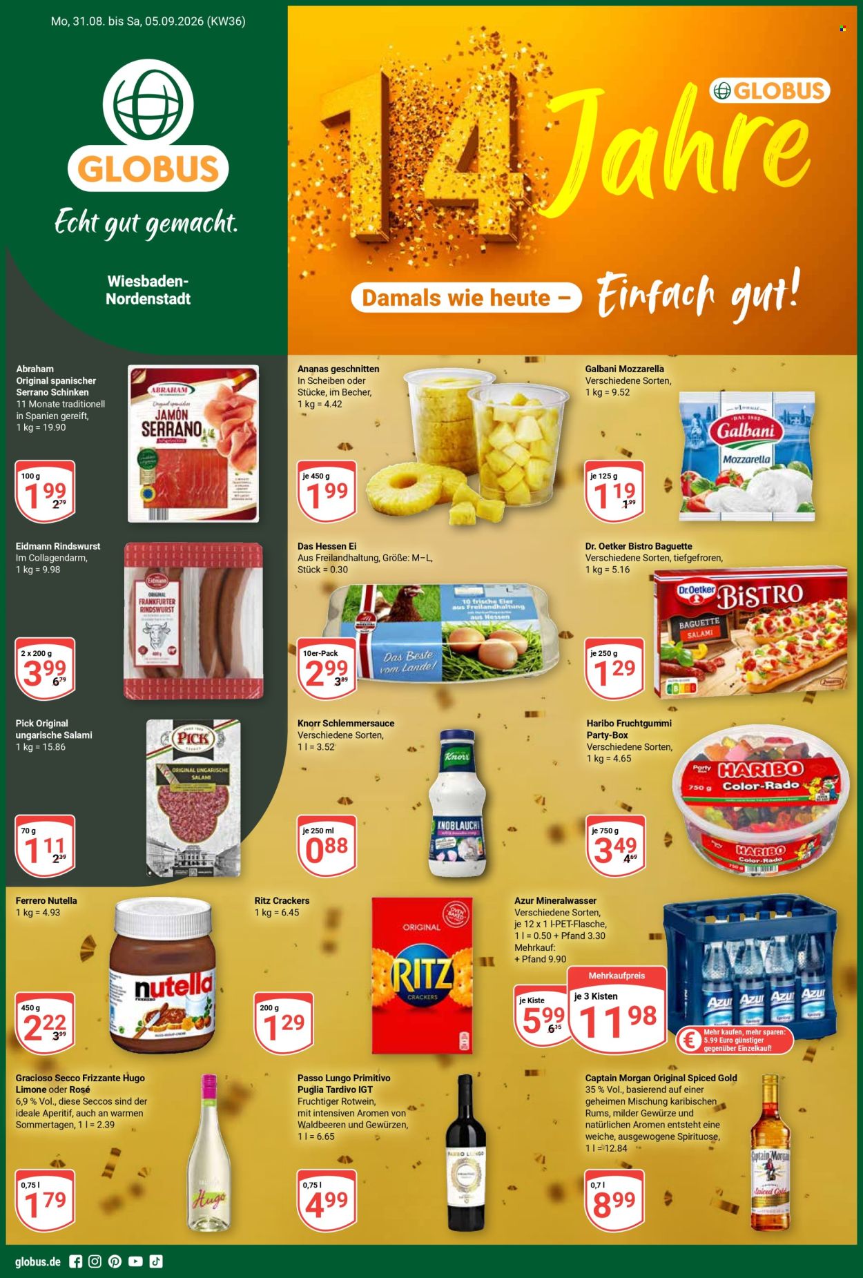 Globus Prospekte  - 31.08.2026 - 5.09.2026. Seite 1