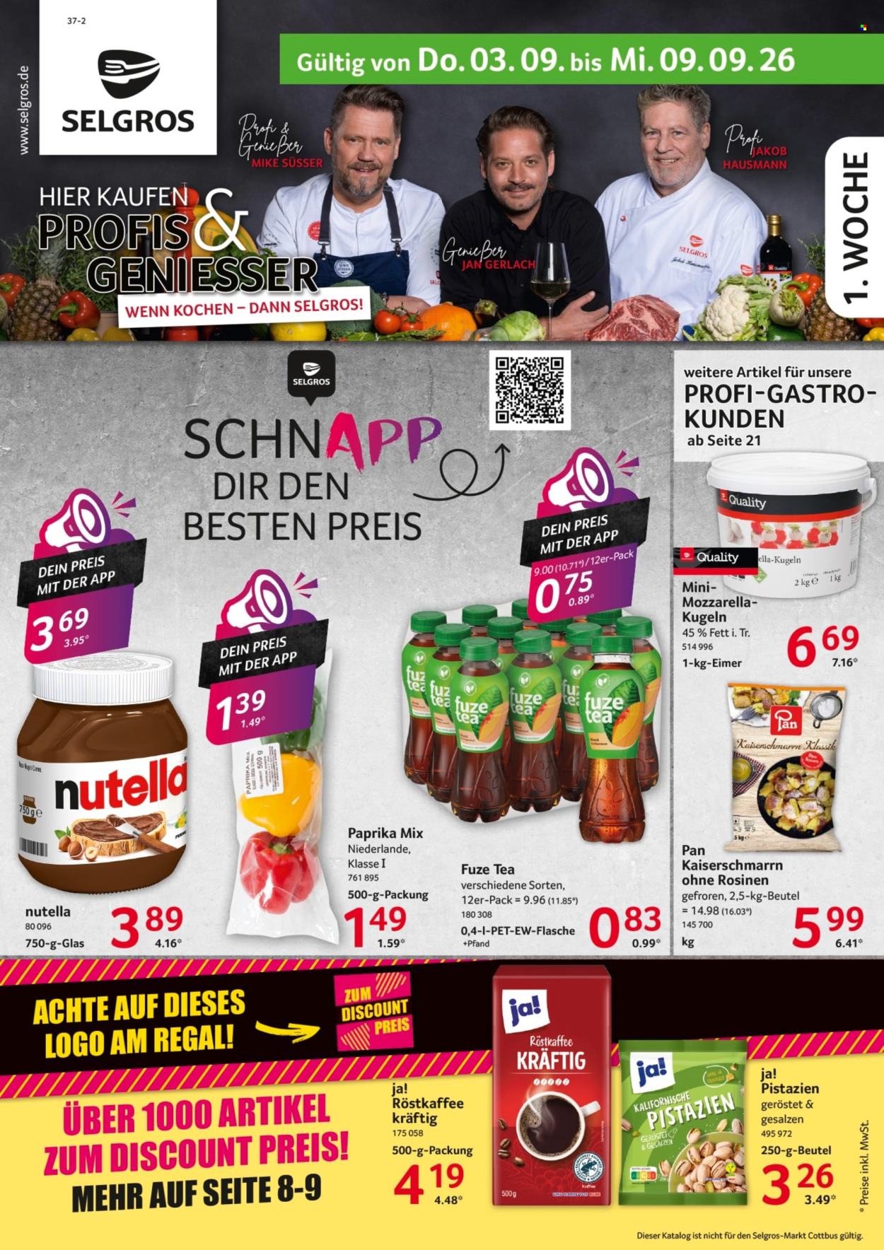 Selgros Prospekte  - 3.09.2026 - 9.09.2026. Seite 1