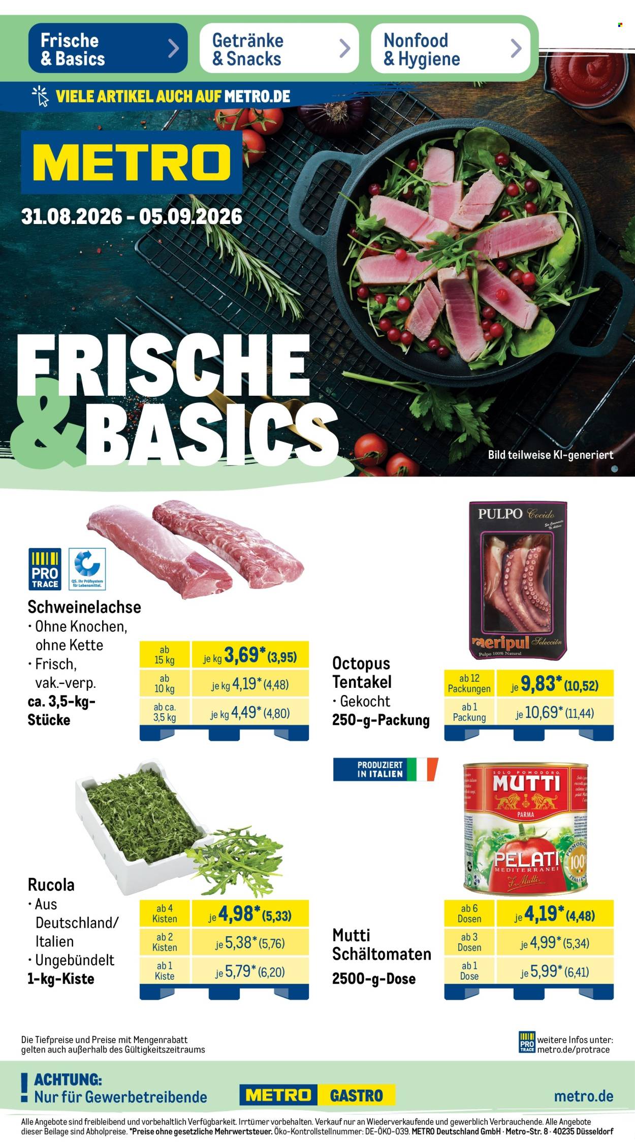 Metro Prospekte  - 31.08.2026 - 5.09.2026. Seite 1