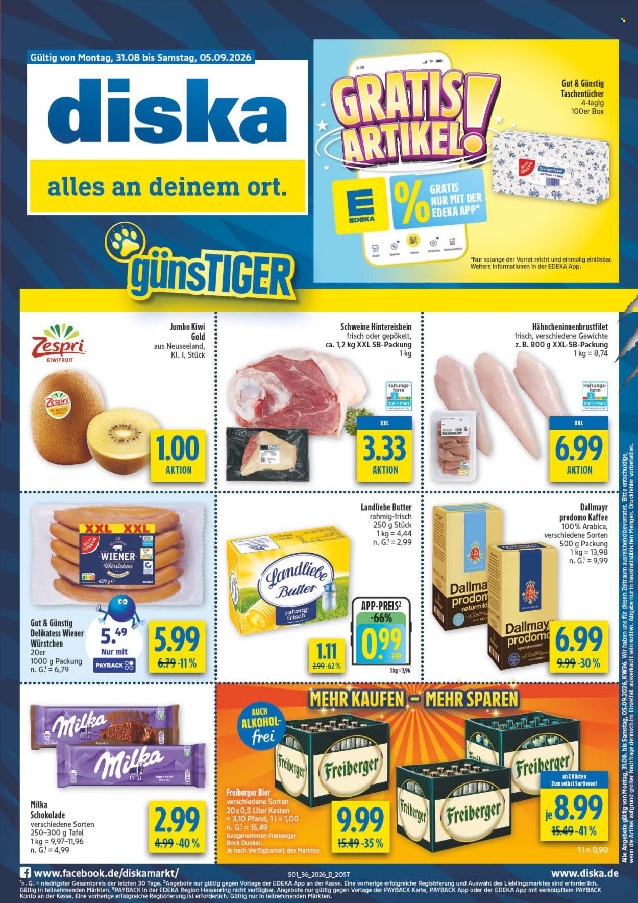 Diska Prospekte  - 31.08.2026 - 5.09.2026. Seite 1