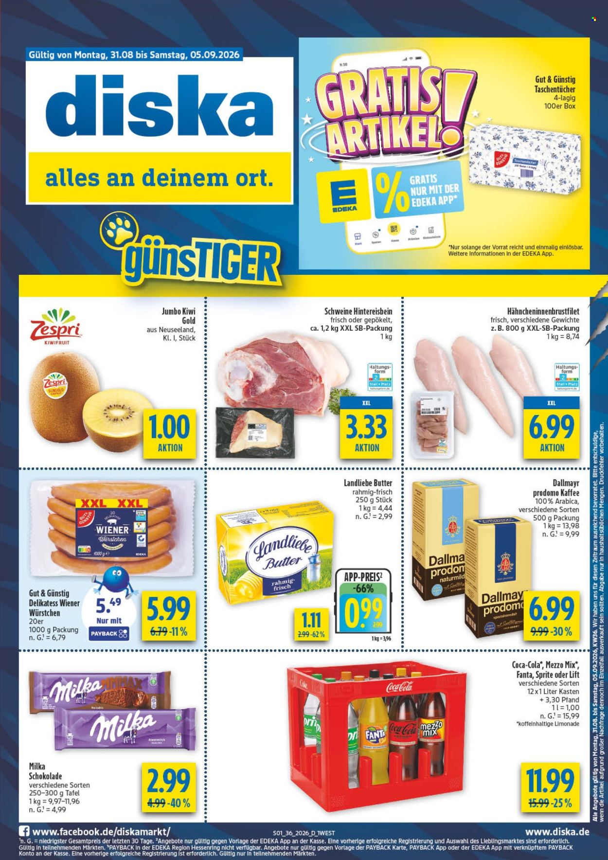 Diska Prospekte  - 31.08.2026 - 5.09.2026. Seite 1