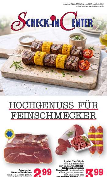 Prospekte Scheck-in - 31.08.2026 - 5.09.2026.