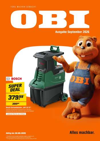 Prospekte OBI - 1.09.2026 - 30.09.2026.