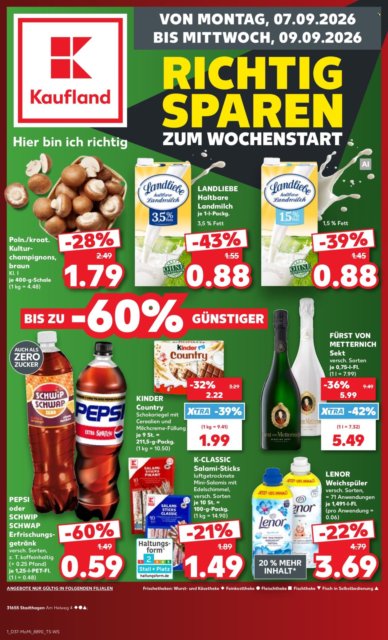 Kaufland Prospekte  - 7.09.2026 - 9.09.2026. Seite 1