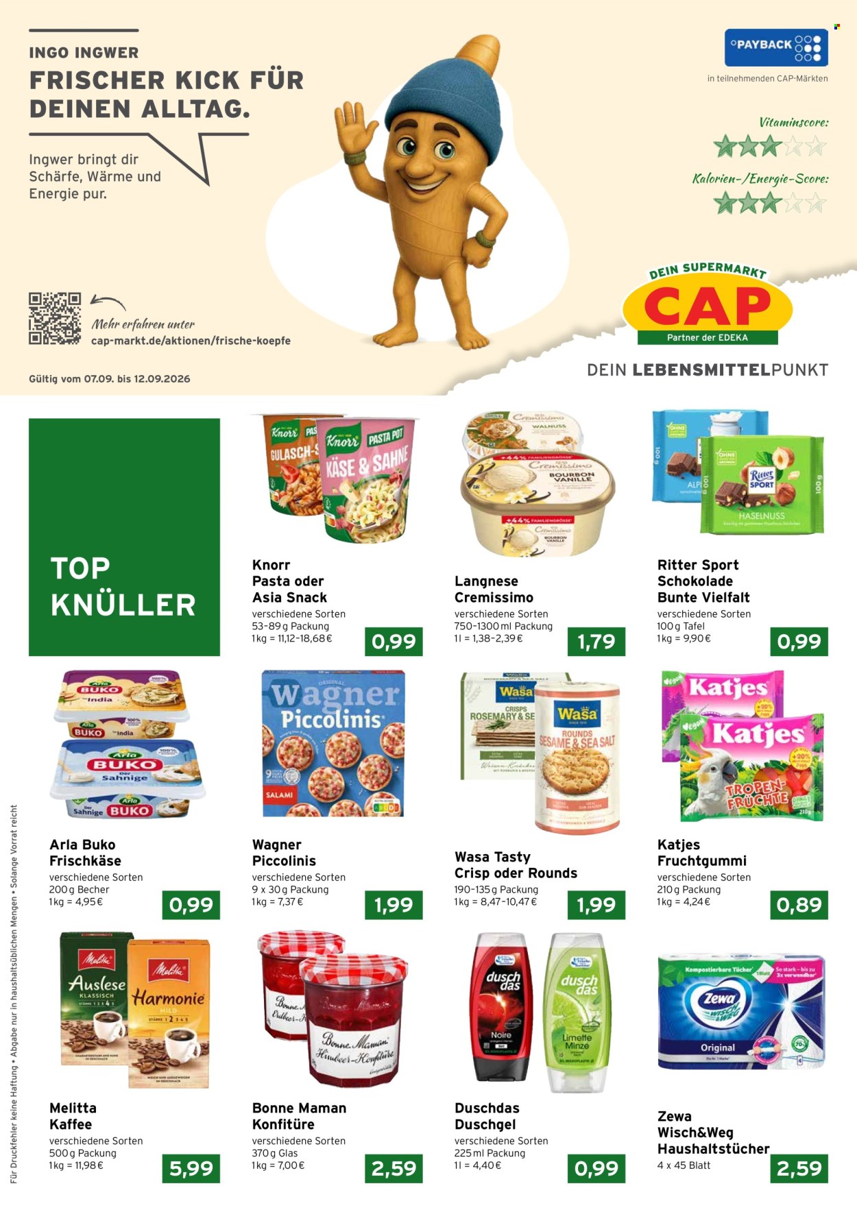 CAP-Markt Prospekte  - 7.09.2026 - 12.09.2026. Seite 1