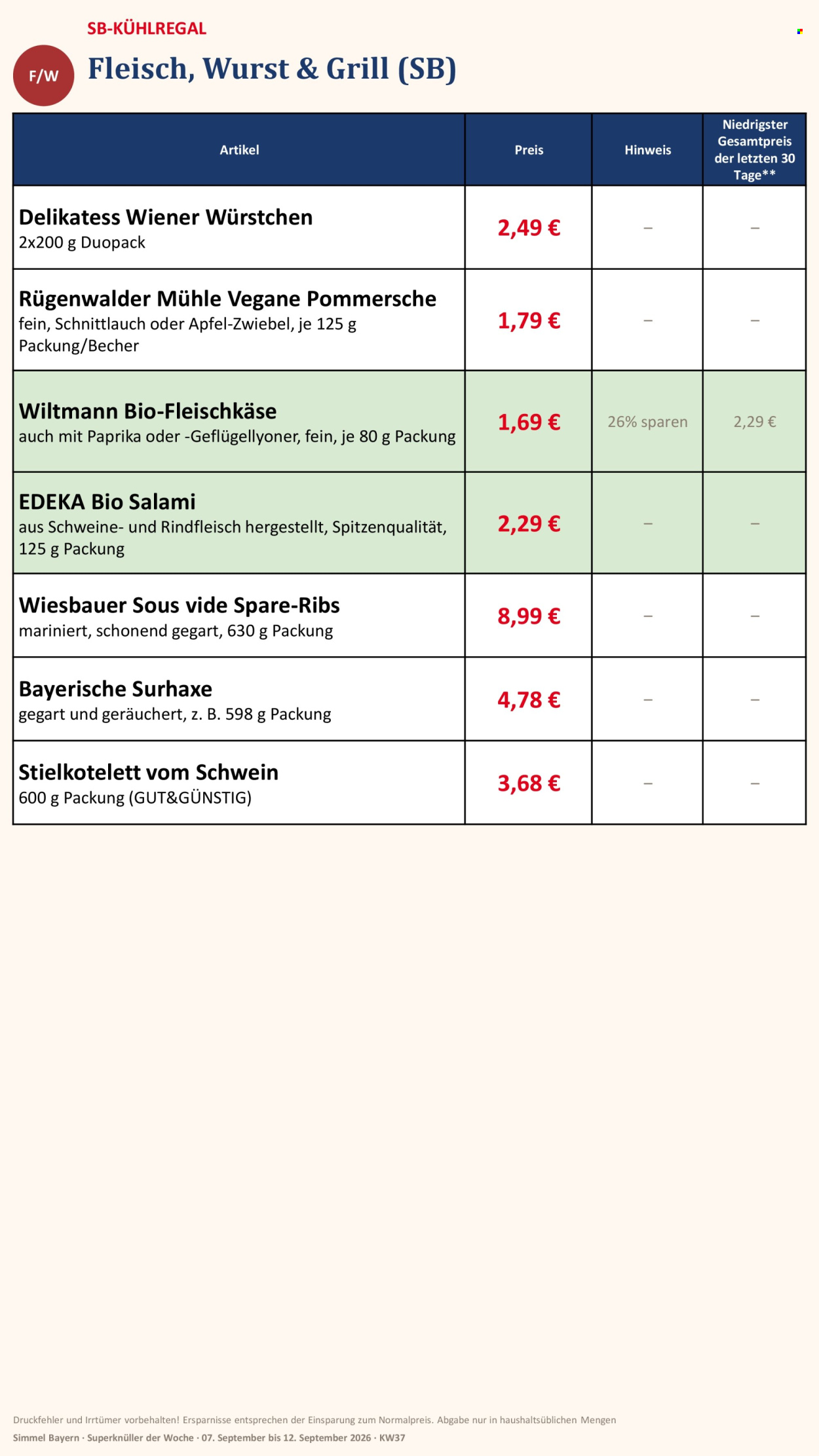 Edeka Prospekte  - 7.09.2026 - 12.09.2026. Seite 4