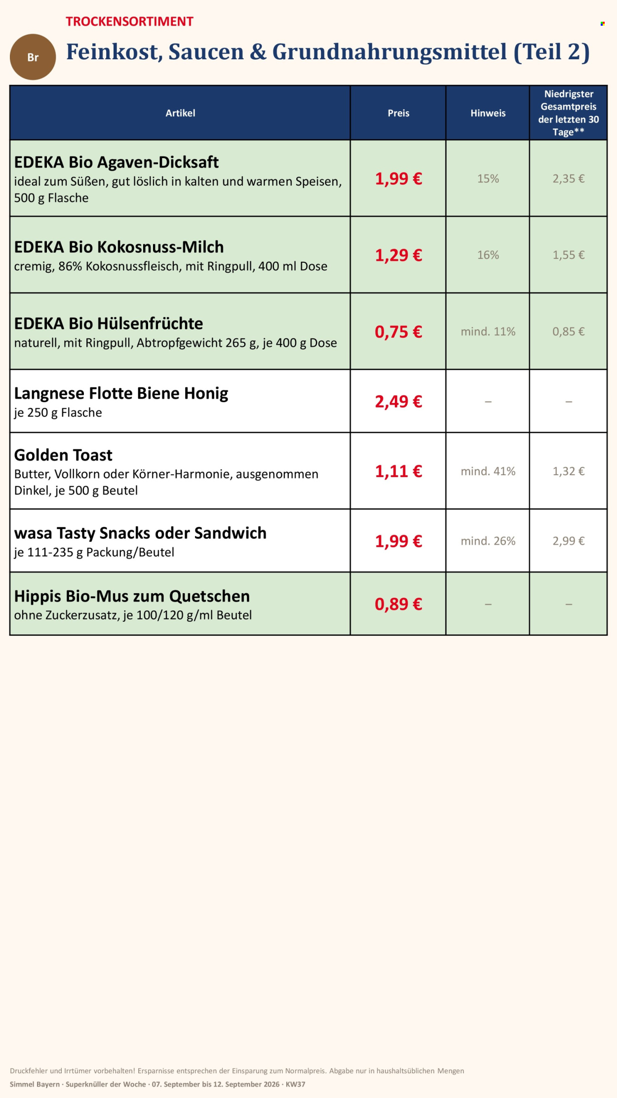 Edeka Prospekte  - 7.09.2026 - 12.09.2026. Seite 9