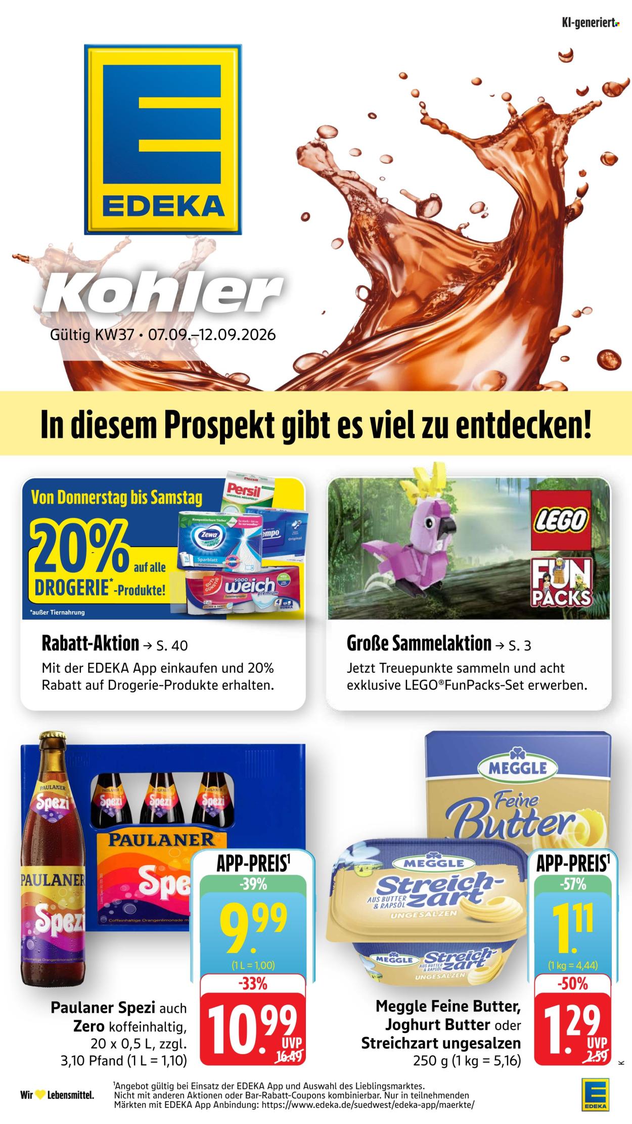 Edeka Prospekte  - 7.09.2026 - 12.09.2026. Seite 1