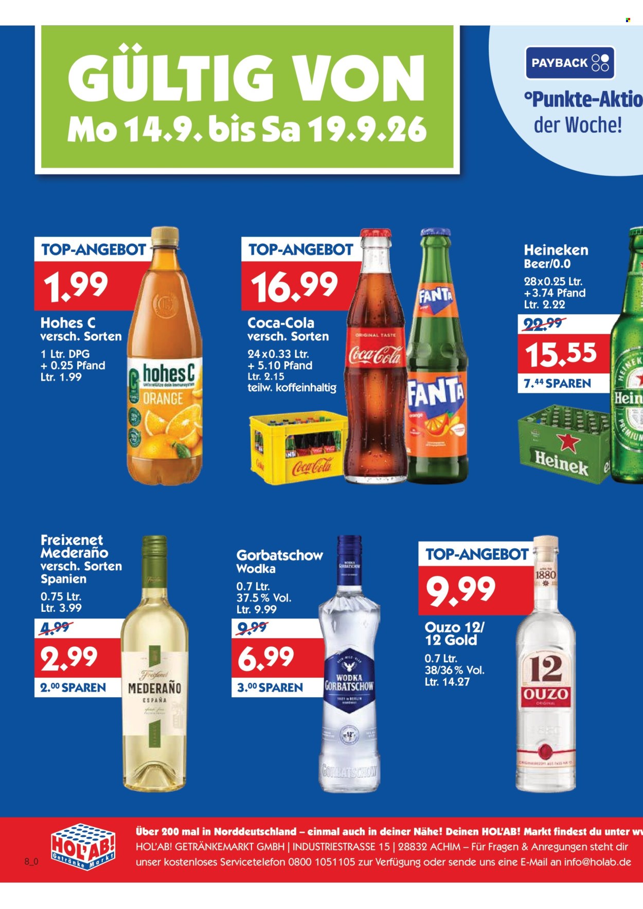 Hol'ab! Getränkemarkt Prospekte  - 14.09.2026 - 19.09.2026. Seite 2