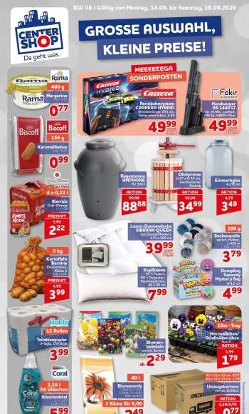 Prospekte CENTERSHOP - 14.09.2026 - 19.09.2026.