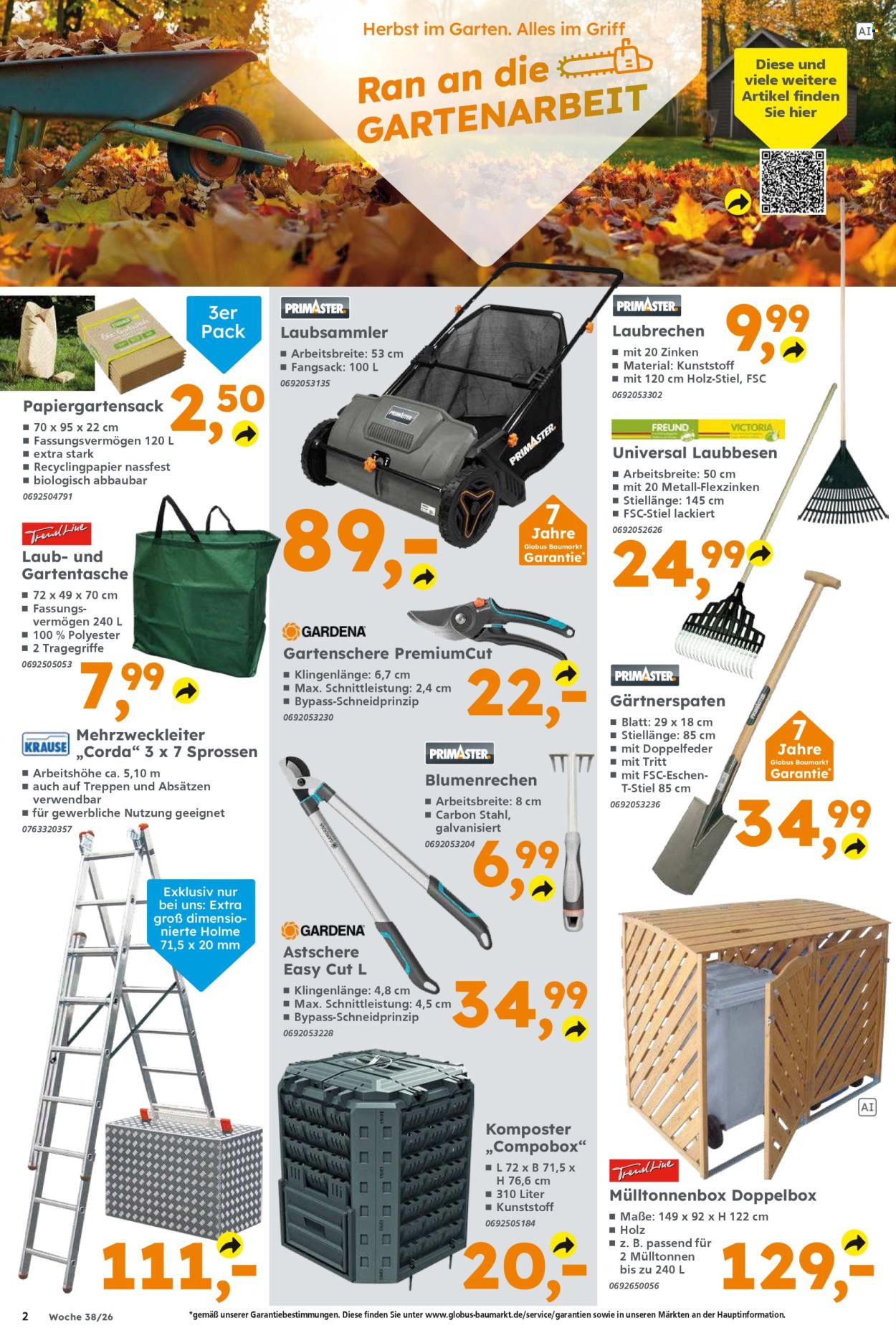 Globus Baumarkt Prospekte  - 14.09.2026 - 19.09.2026. Seite 2
