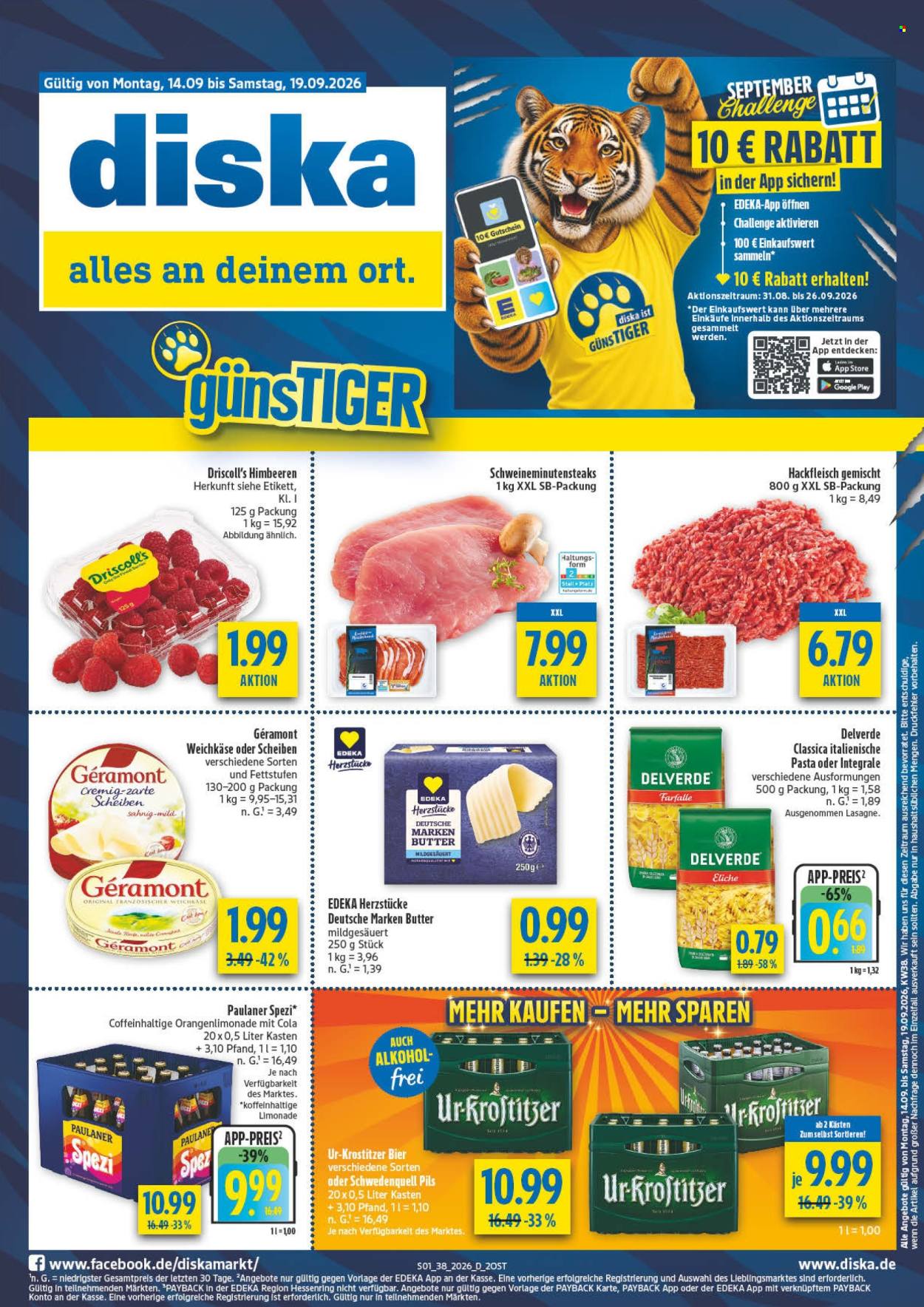 Diska Prospekte  - 14.09.2026 - 19.09.2026. Seite 1