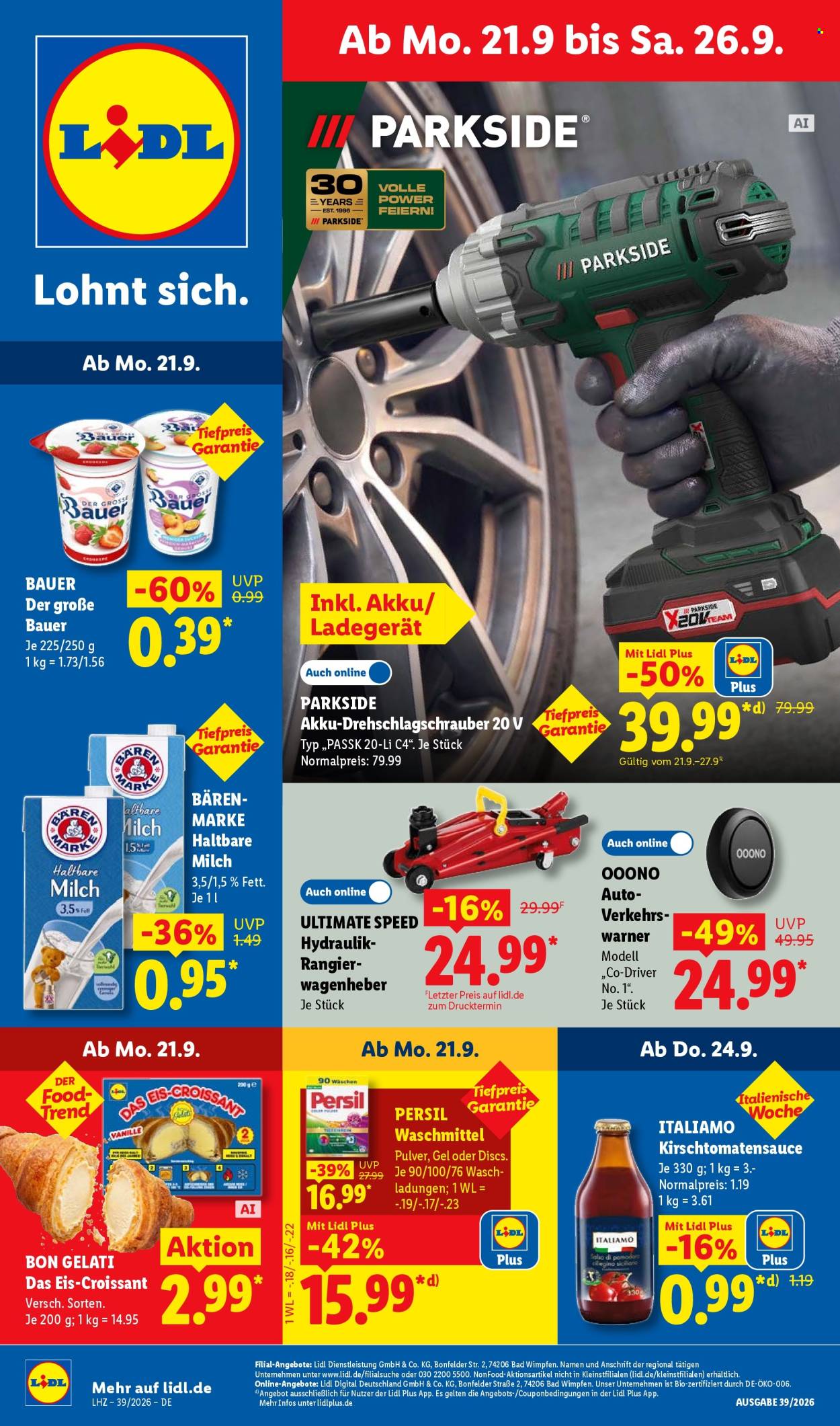 Lidl Prospekte  - 21.09.2026 - 26.09.2026. Seite 1