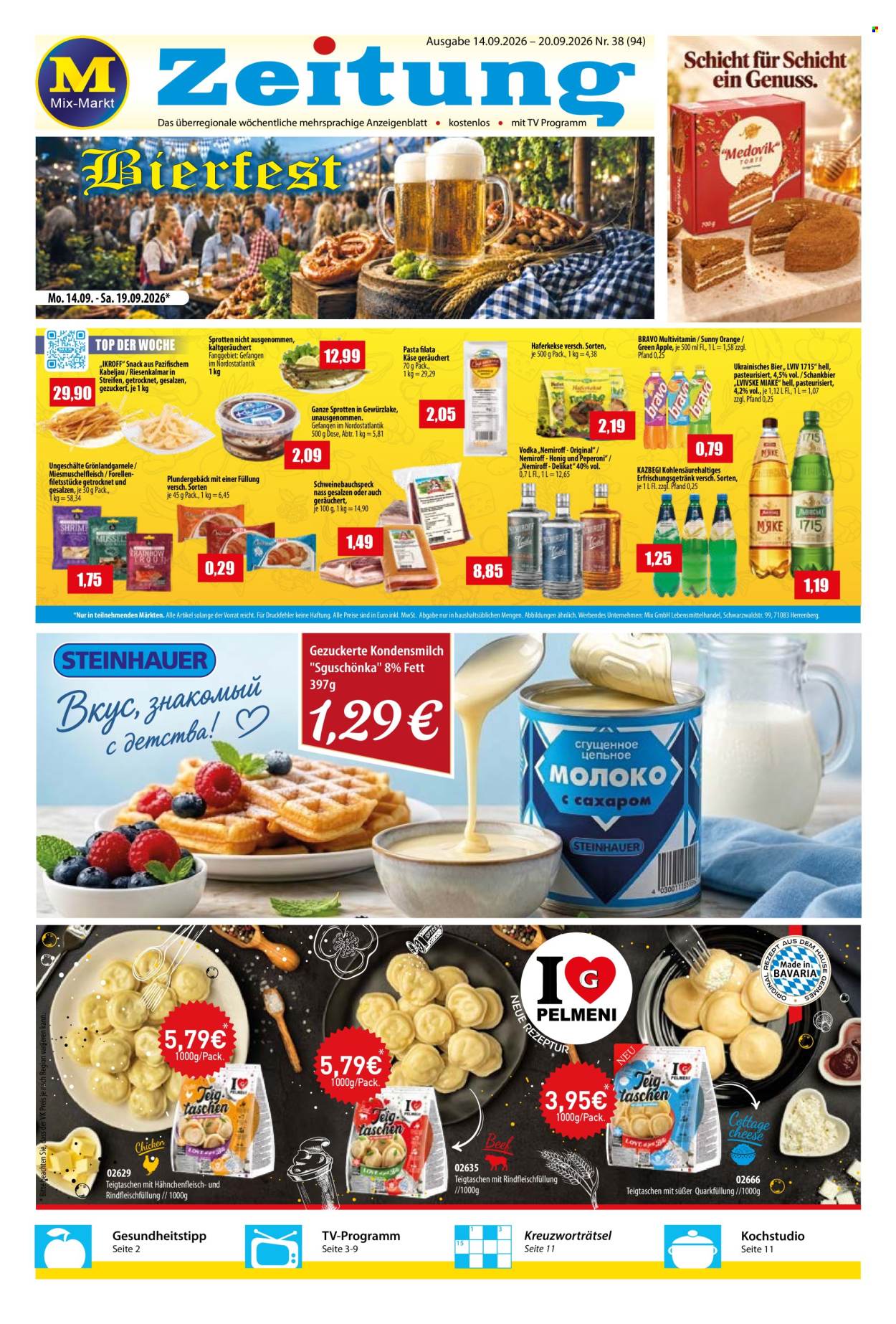 Mix Markt Prospekte  - 14.09.2026 - 20.09.2026. Seite 1