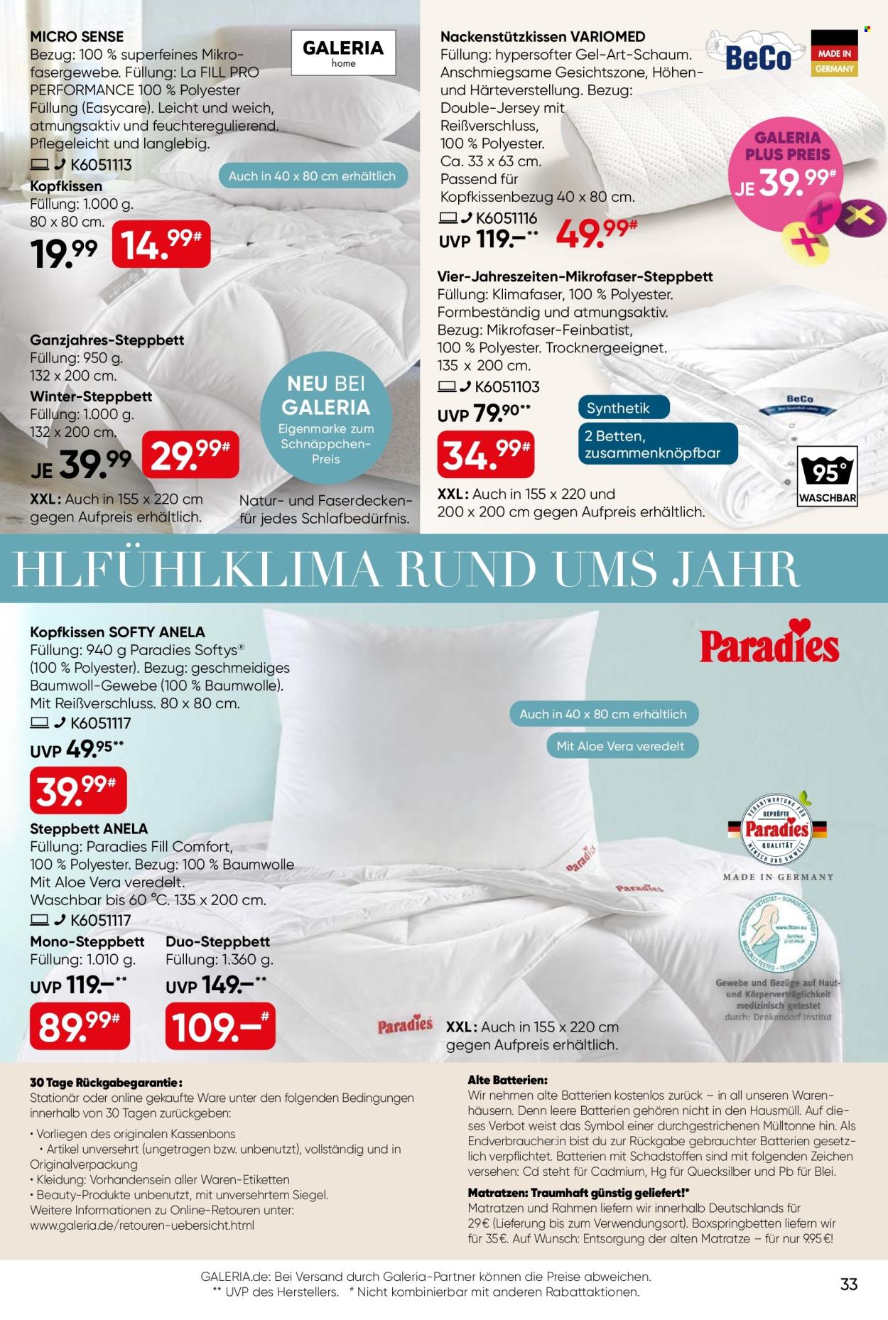 GALERIA Karstadt Kaufhof Prospekte  - 16.09.2026 - 27.09.2026. Seite 33