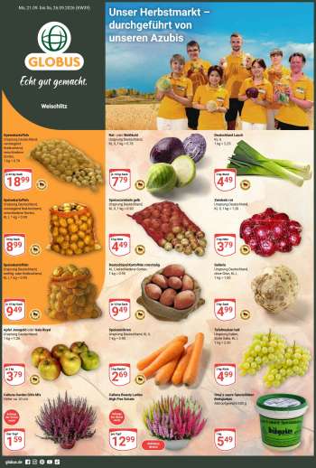 Prospekte Globus - 21.09.2026 - 26.09.2026.