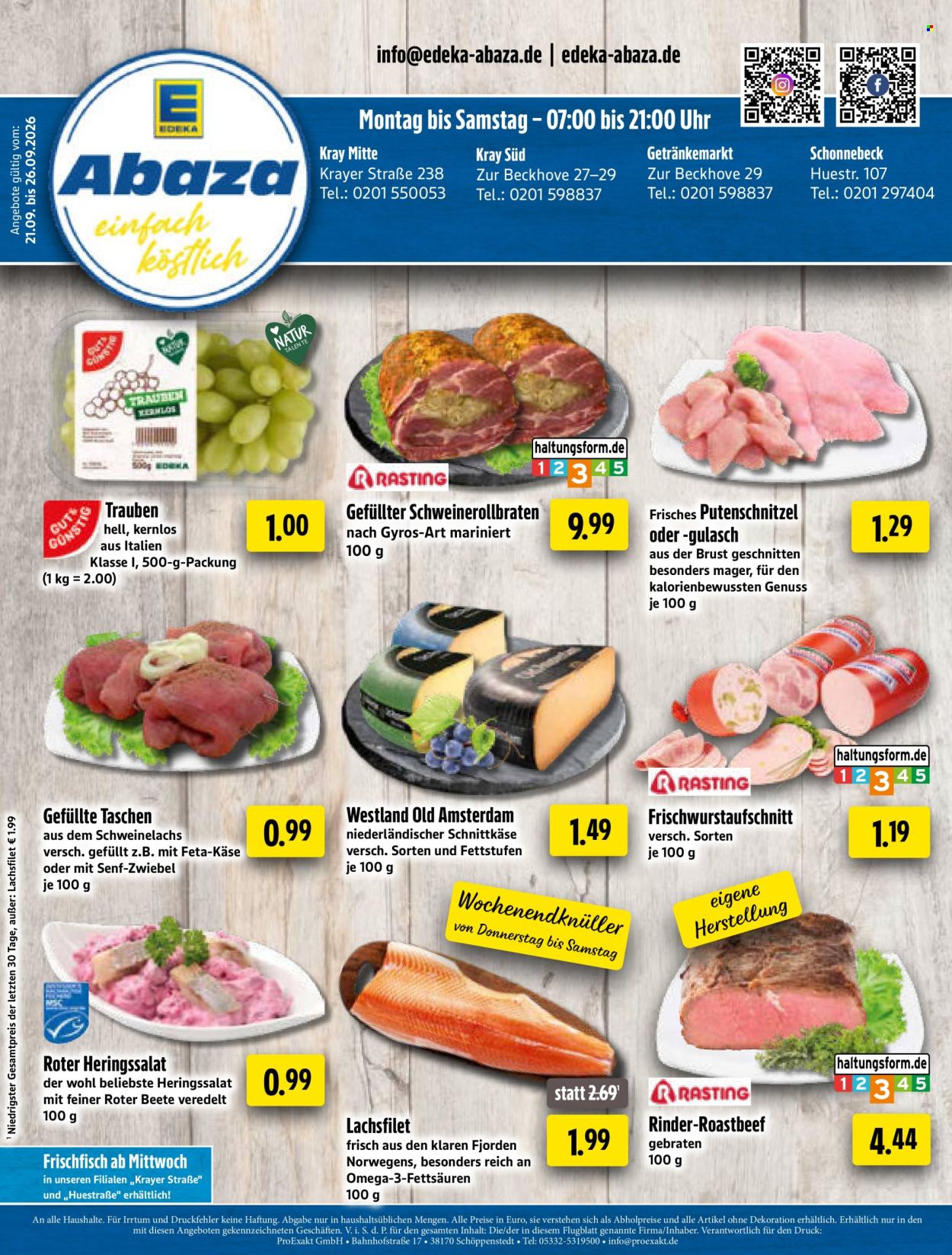Edeka Getränkemarkt Prospekte  - 21.09.2026 - 26.09.2026. Seite 1