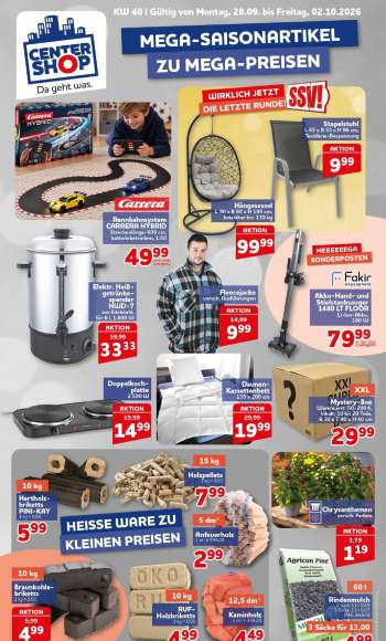 Prospekte CENTERSHOP - 28.09.2026 - 2.10.2026.