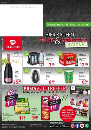 Prospekte Selgros - 1.10.2026 - 14.10.2026.