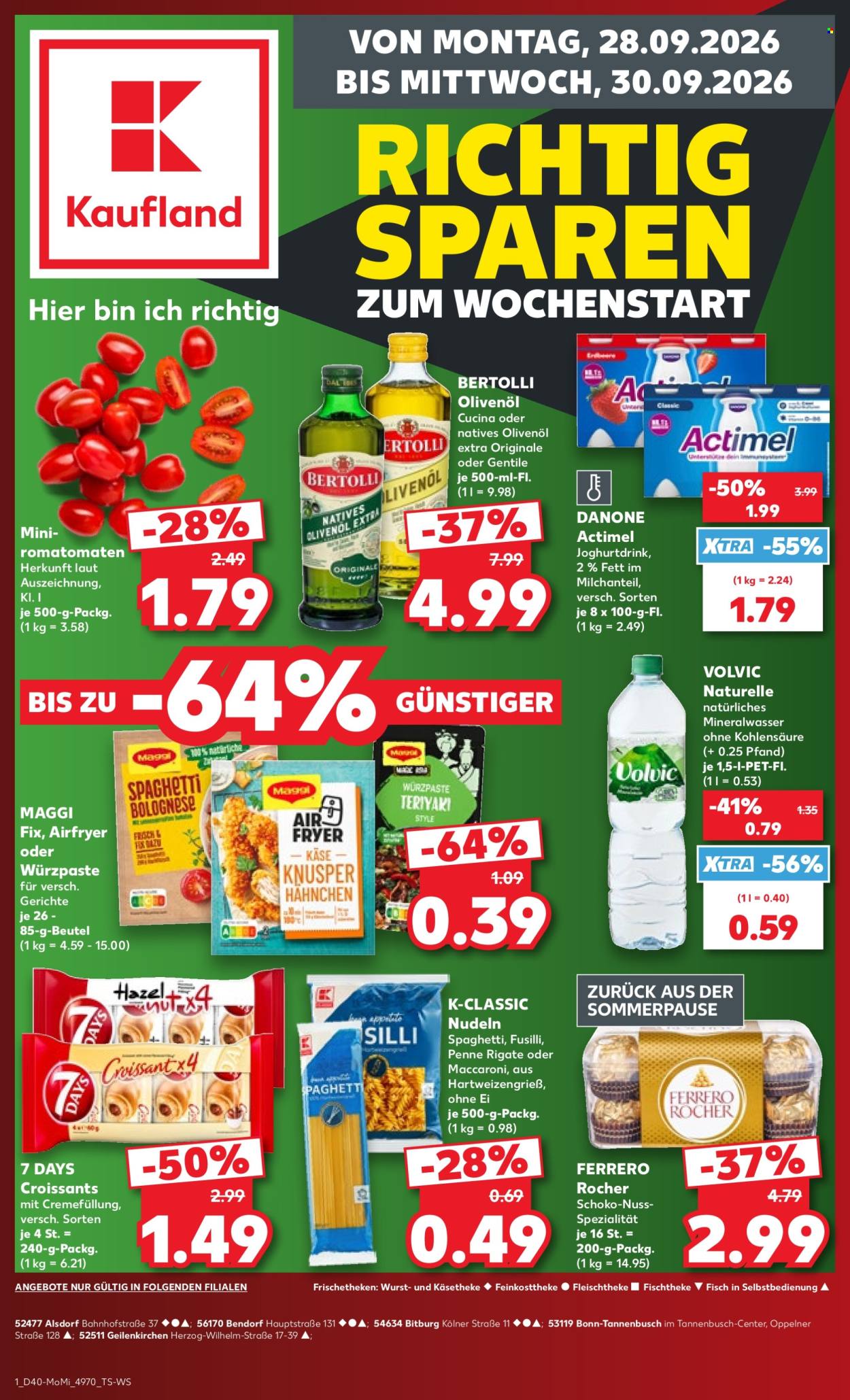 Kaufland Prospekte  - 28.09.2026 - 30.09.2026. Seite 1