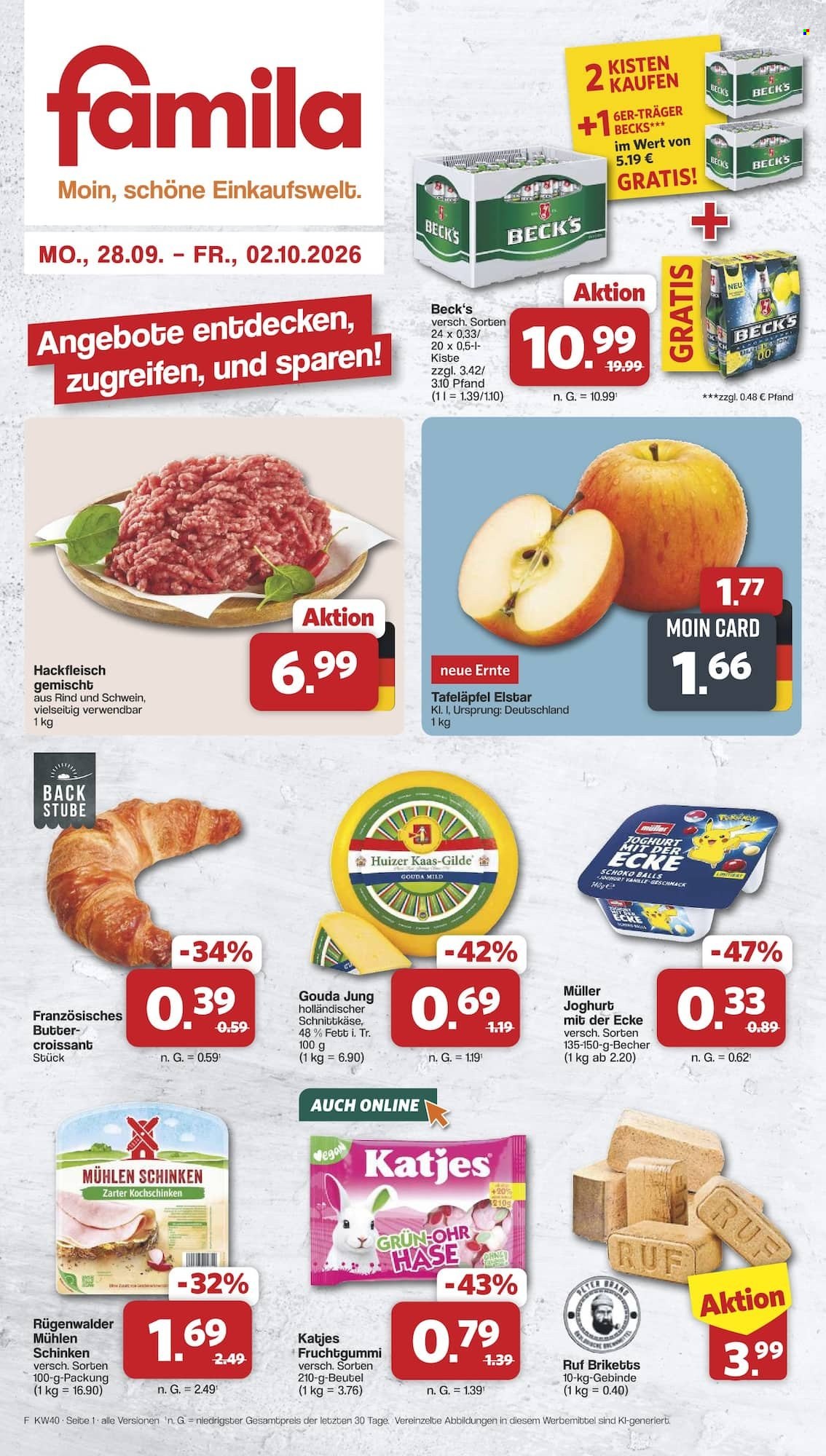 famila Prospekte  - 28.09.2026 - 2.10.2026. Seite 1