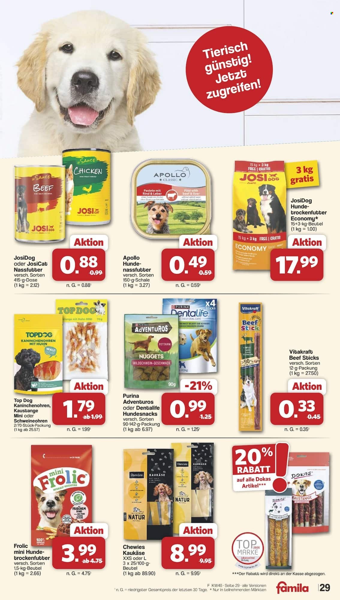 famila Prospekte  - 28.09.2026 - 2.10.2026. Seite 29
