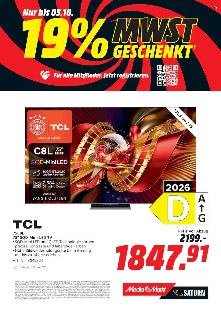 Saturn Prospekte  - 1.10.2026 - 5.10.2026. Seite 9