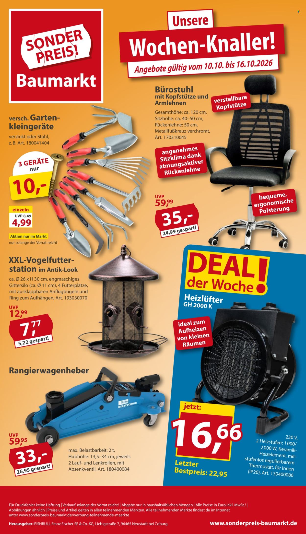 Sonderpreis-Baumarkt Prospekte  - 10.10.2026 - 16.10.2026. Seite 1