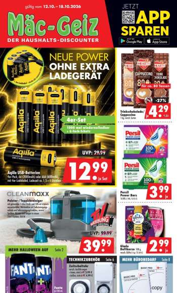 Prospekte Mäc-Geiz - 12.10.2026 - 18.10.2026.