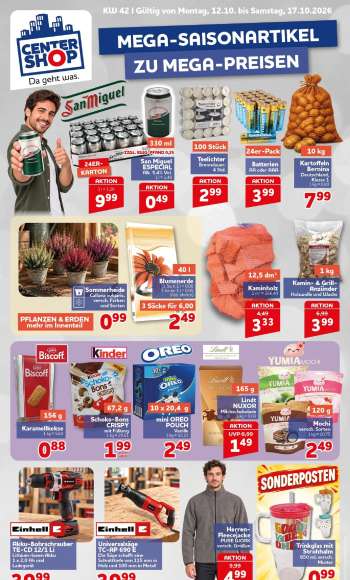 Prospekte CENTERSHOP - 12.10.2026 - 17.10.2026.
