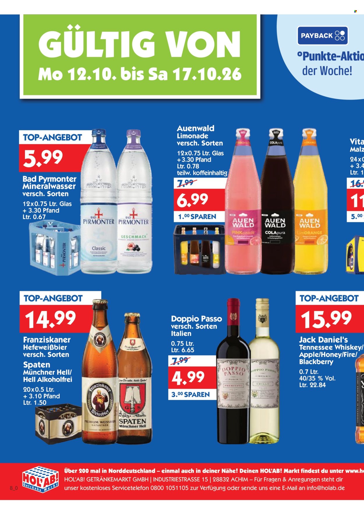 Hol'ab! Getränkemarkt Prospekte  - 12.10.2026 - 17.10.2026. Seite 2