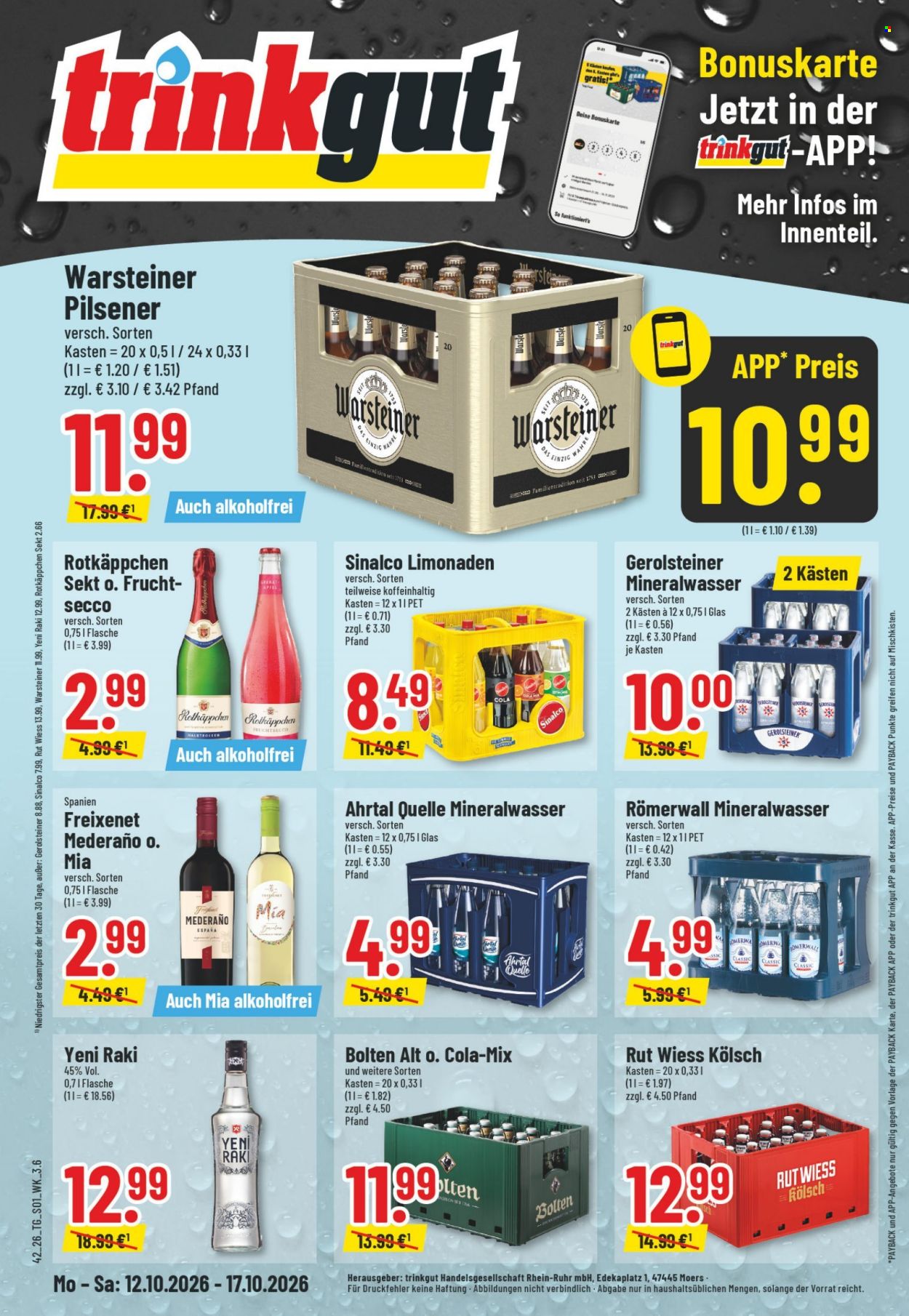 trinkgut Prospekte  - 12.10.2026 - 17.10.2026. Seite 1