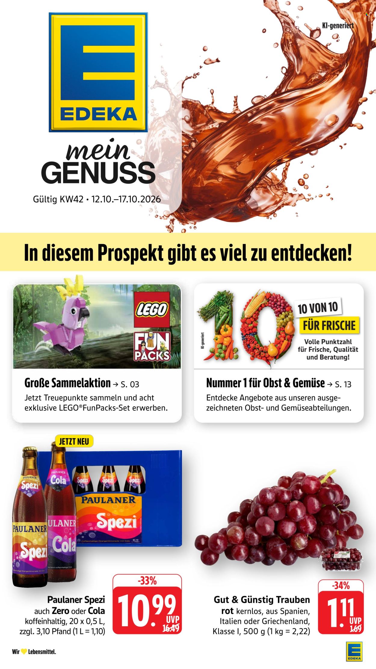 E center Prospekte  - 12.10.2026 - 17.10.2026. Seite 1