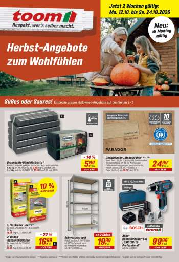 Prospekte toom Baumarkt - 12.10.2026 - 24.10.2026.