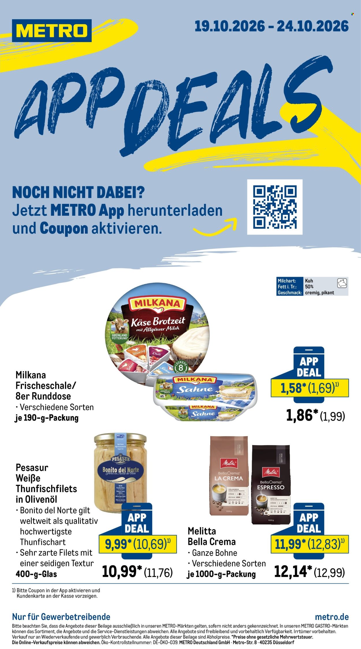 Metro Prospekte  - 19.10.2026 - 24.10.2026. Seite 1