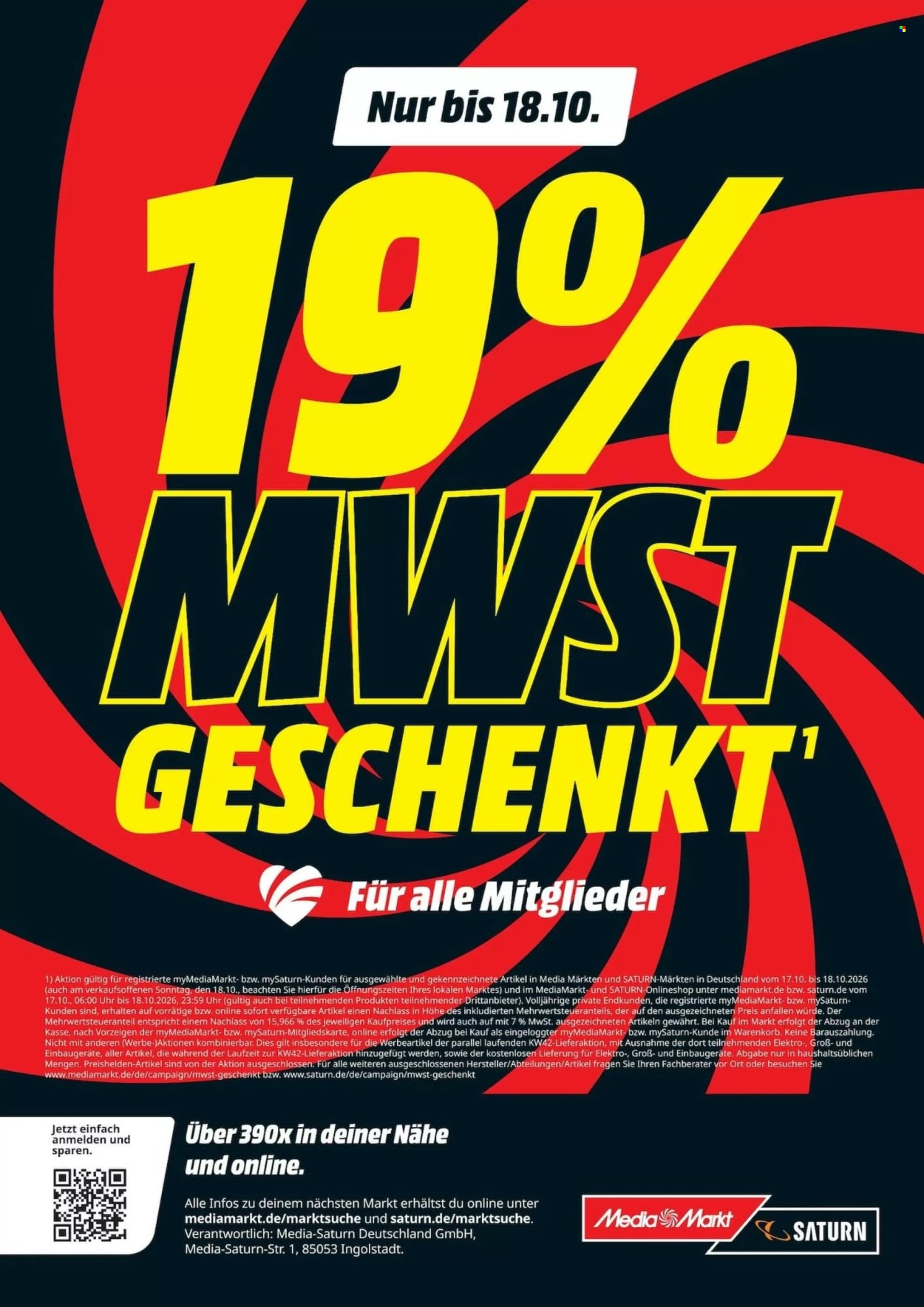 MediaMarkt Prospekte  - 17.10.2026 - 18.10.2026. Seite 1