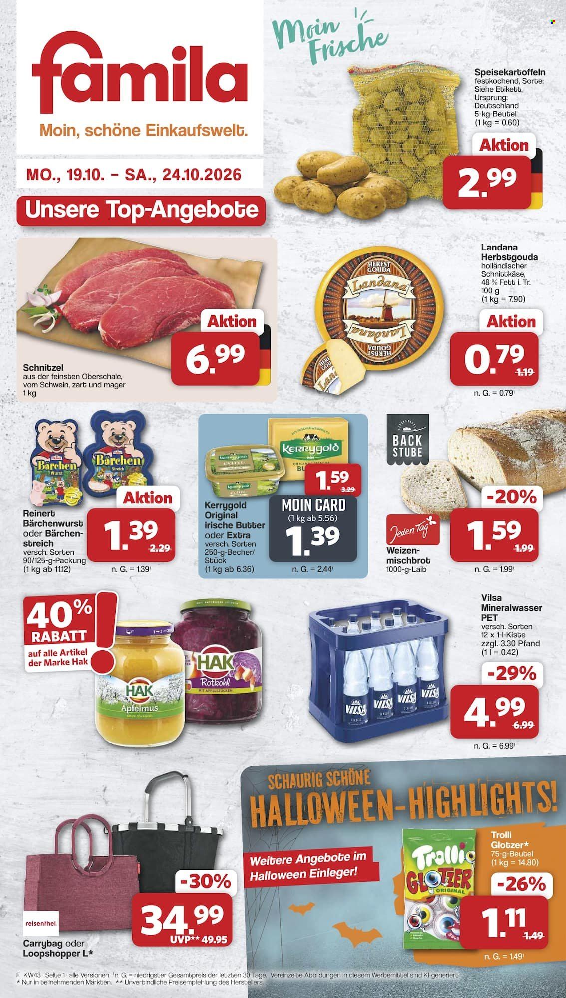 famila Prospekte  - 19.10.2026 - 24.10.2026. Seite 1